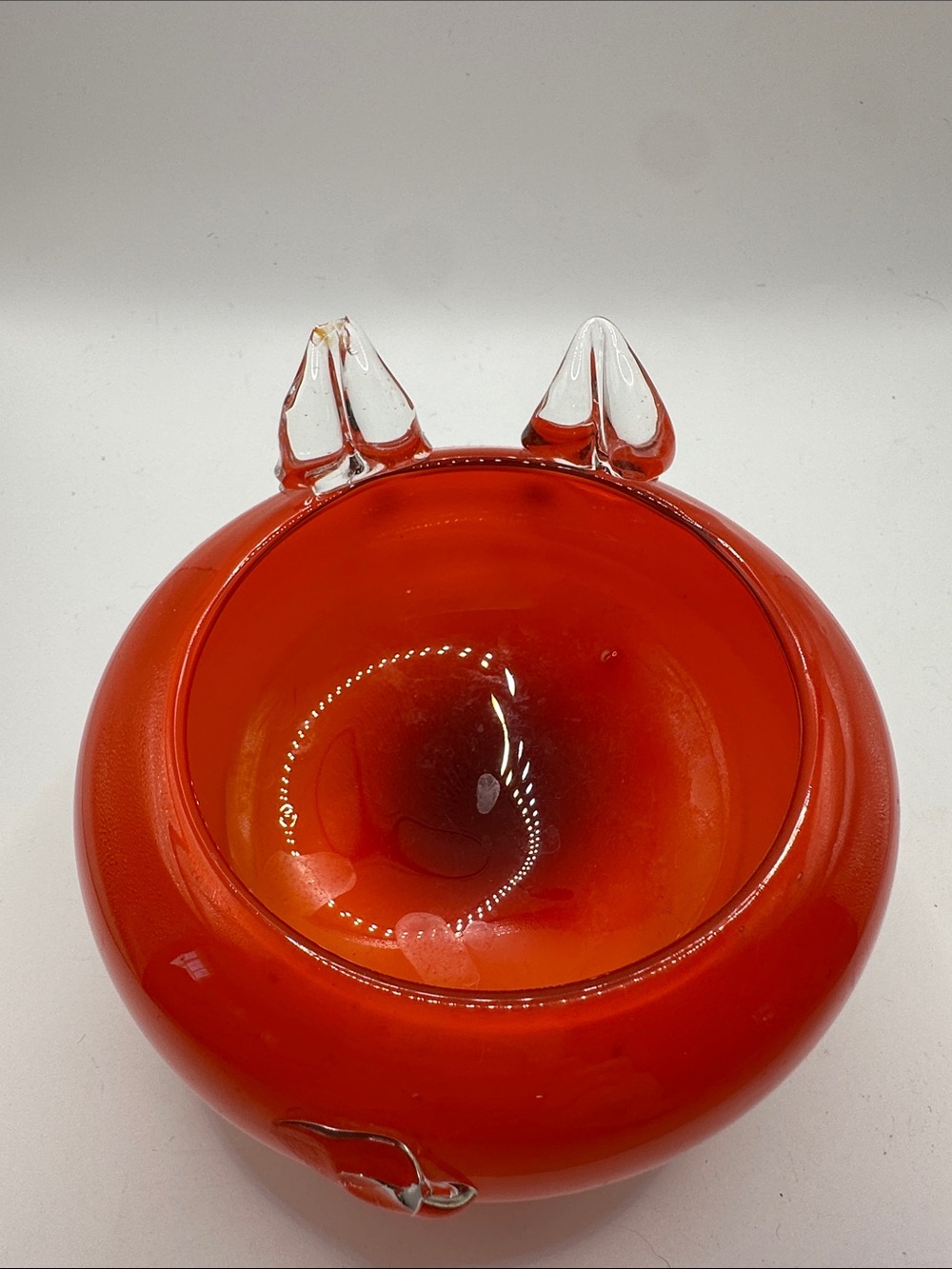 Red Glass Pig Bowl - Decorative Home Accent - Picture 5 of 8